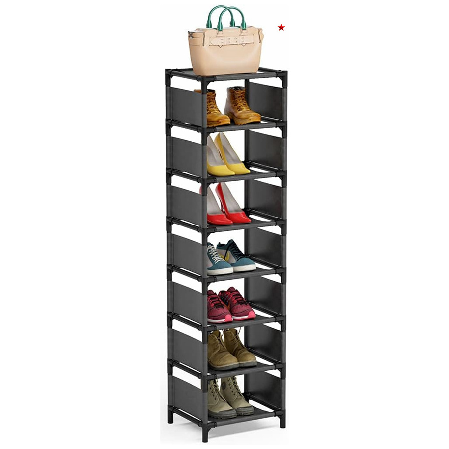 plastic 10 shelf hanging shoe organizer Shoe Tower Organizer Cabinet, Stackable Shoe Rack Storage Shelves