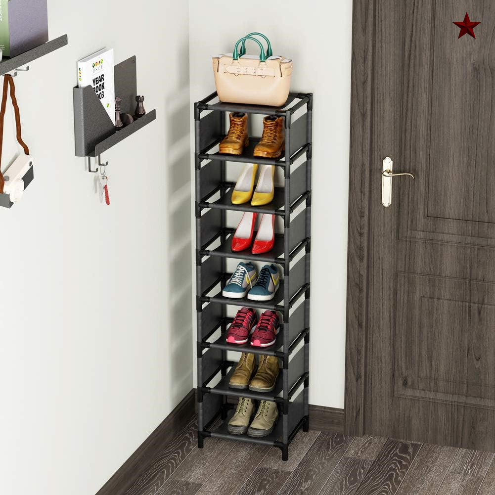 plastic 10 shelf hanging shoe organizer Shoe Tower Organizer Cabinet, Stackable Shoe Rack Storage Shelves