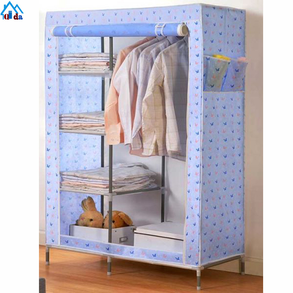 Amazing hot selling kid folding 4 tier shoe  rack cabinet with non woven cover shoe rack with zipper