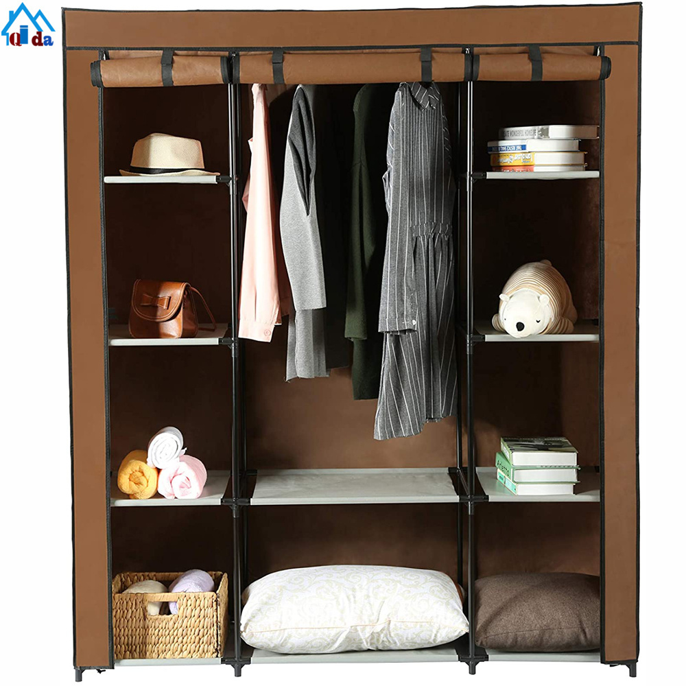 Amazing hot selling kid folding 4 tier shoe  rack cabinet with non woven cover shoe rack with zipper