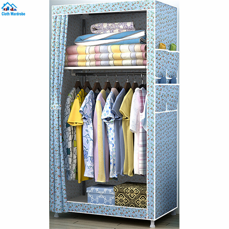 Extra Large 16mm steel pipe waterproof baby cloth portable foldable wardrobe