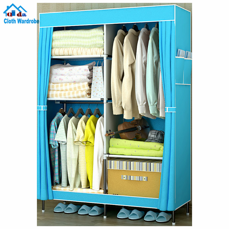 Small stable Oxford cloth portable fabric wardrobe with cover cloth wardrobe