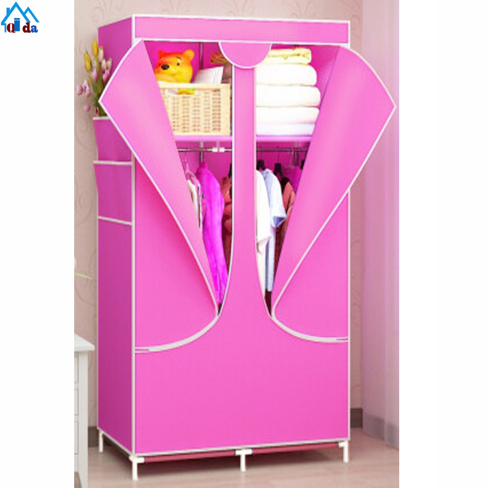 Small stable Oxford cloth portable fabric wardrobe with cover cloth wardrobe