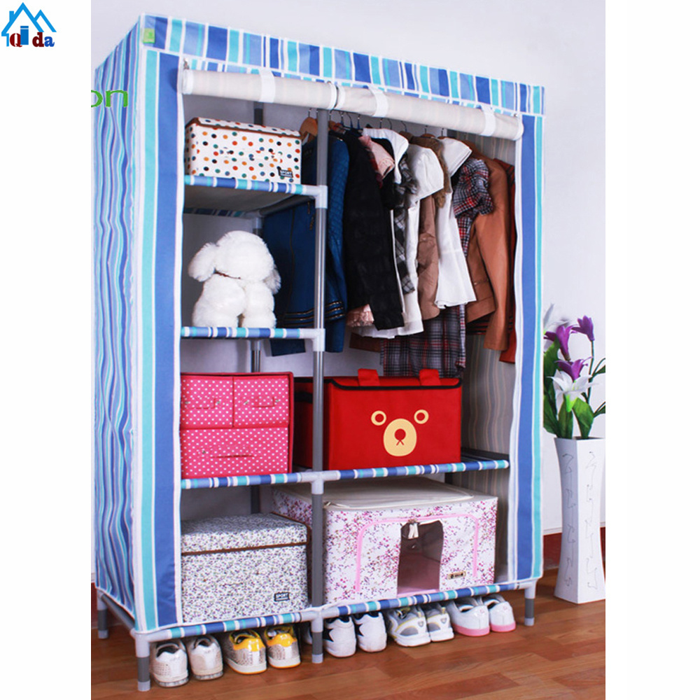 Portable Wardrobe for Hanging Clothes Combination Armoire Modular Cabinet for Space Saving