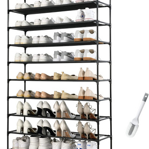 Latest 54 Pairs Metal Shoes Storage Rack Wall Mounted Over The Door Shoe Rack For Home