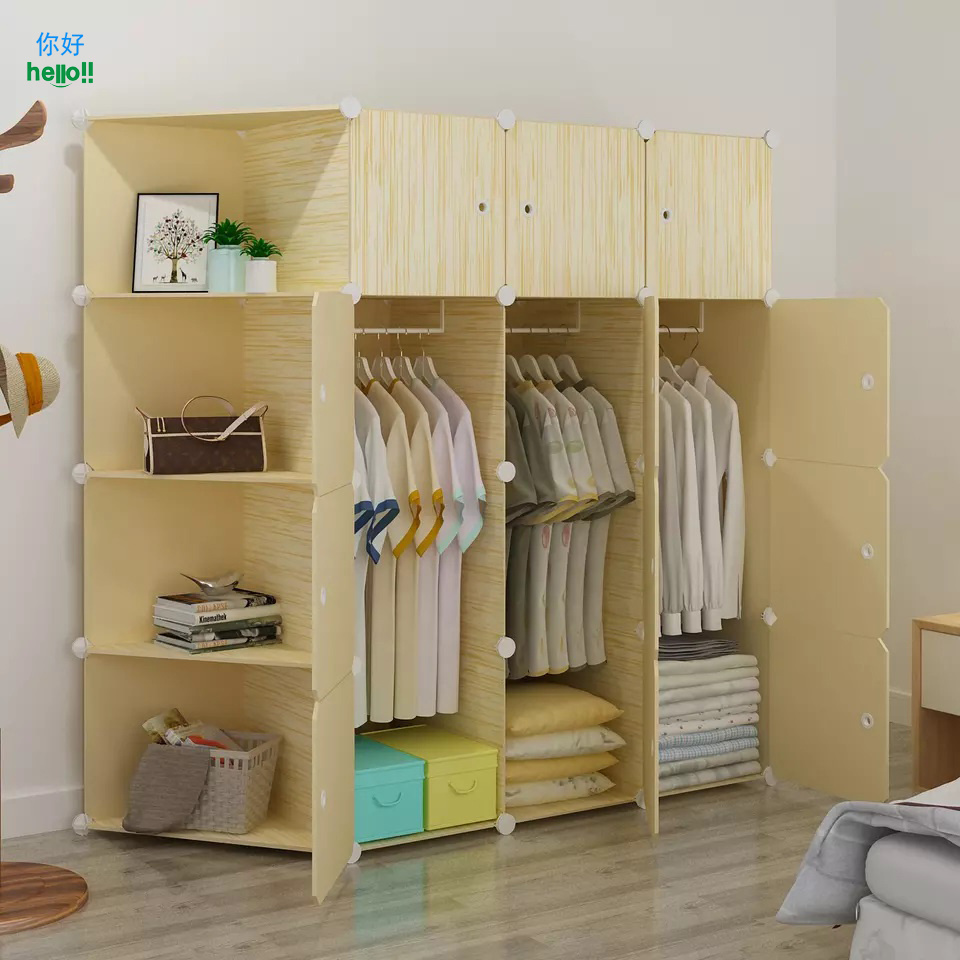 Clothes Closet Portable Non-woven Fabric Storage Organizer Wardrobe Closet