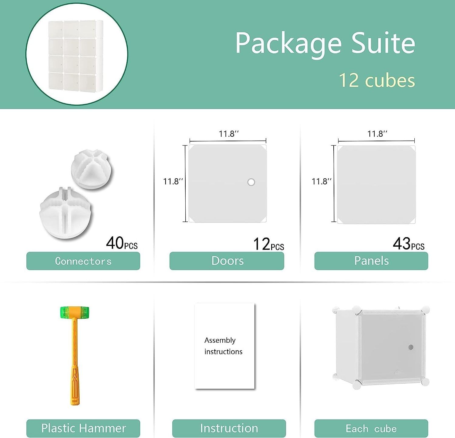 DIY 16 Cube Portable Clothes Wardrobe Cabinet Closet Storage Organizer