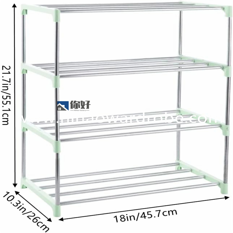 High Quality Canvas Shoe Rack Simple Trending 3-tier Stackable Expandable Adjustable Fabric Shoe Shelf Storage Organizer