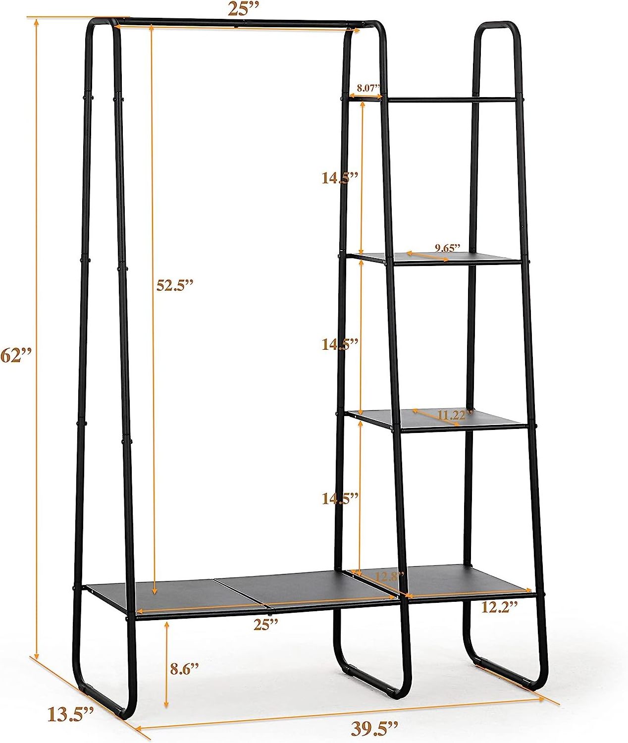 Freestanding Clothes Garment and Accessories, Organizer Closet Rack