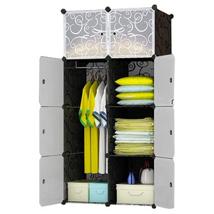 New Modular Cube Plastic Bedroom Kids Armoire Foldable Wardrobe Storage Cabinet Cupboard