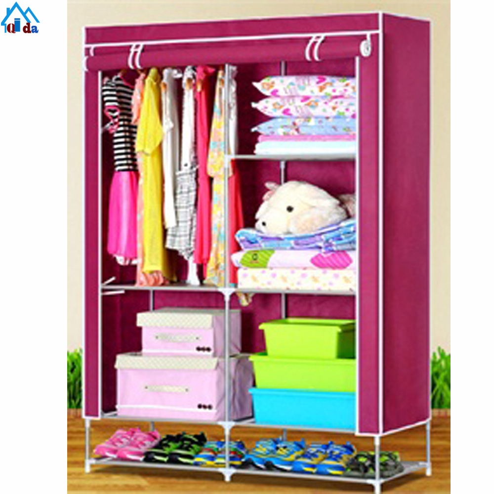 breathable non-woven fabric armoire cheap portable wardrobes bedroom