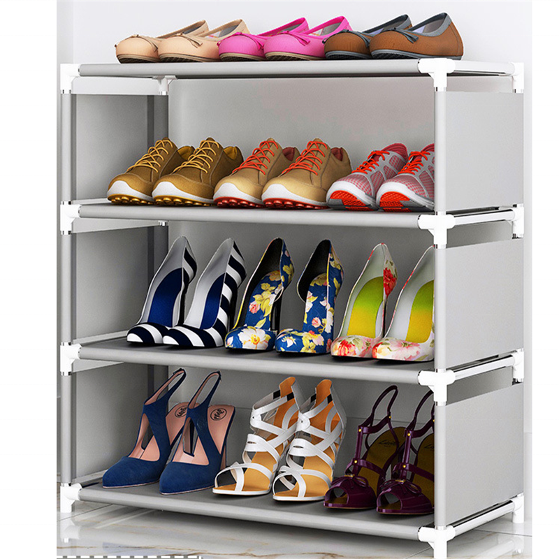 Modern Furniture Display Plastic Shelf Metal Rack Shoe Cabinet