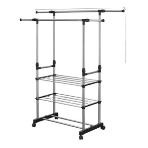 1 tier and 4 foot garment rack for small spaces