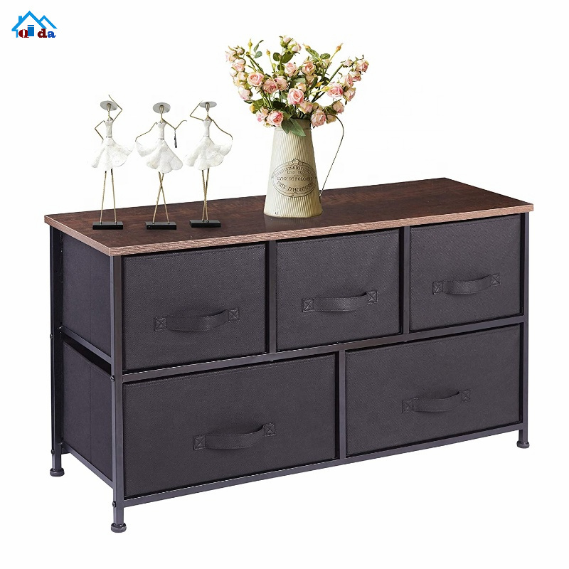 3 Drawer Dresser Wide Chest Of Drawers Nightstand With Wood Top Rustic Storage Tower Storage Closet For Living Room