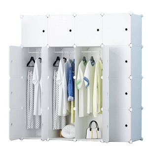 Portable Clothes Wardrobe Cabinet With Hanging Rails