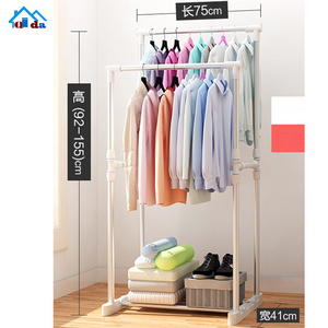 Moveable Clothes Hanger Single Pole Drying Rack