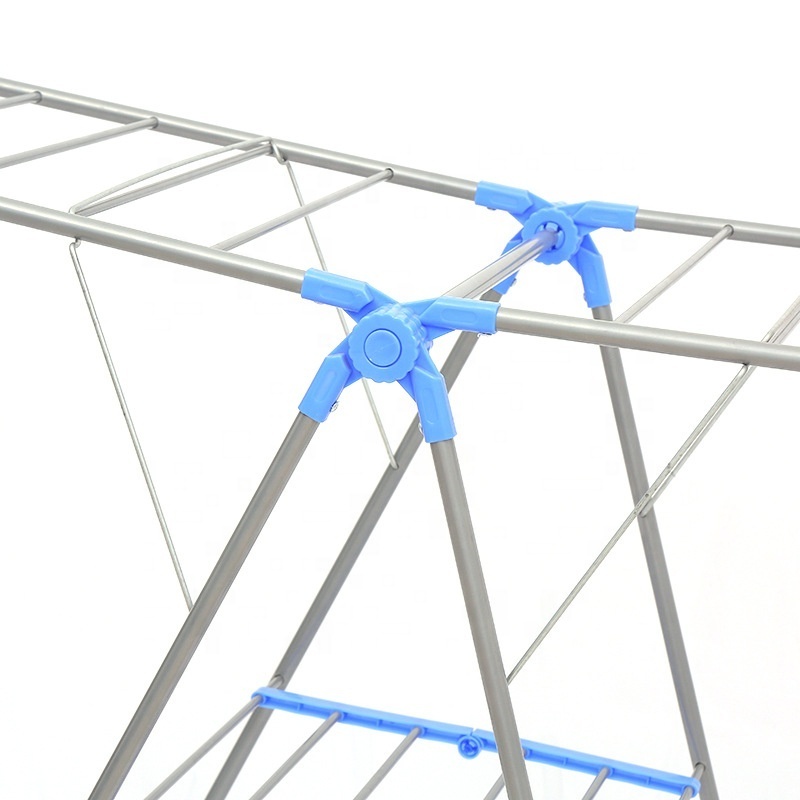 Wholesale balcony multifunction new floor folding cloth hangers wing folding hanger rack