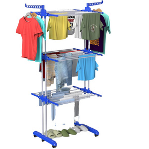 Heavy Duty Diy Metal Clothes Rack Free Standing Rolling Garment Clothing Hanging Rail Stand Clothes Display Organizer Rack