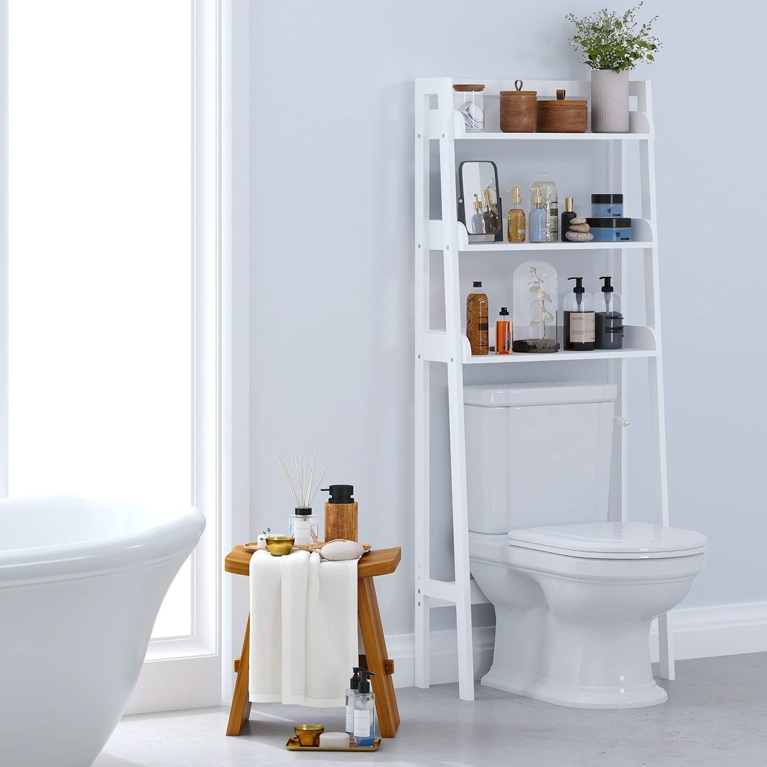 3-Shelf Bathroom Organizer Over The Toilet, 3-Tier Shelf, Spacesaver