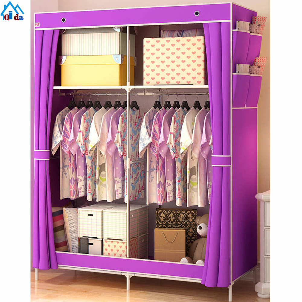 high-quality cheap portable bedroom closet wardrobe cabinets modern cabinet home furniture canvas wardrobe