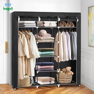 Closet Organizer and Storage Portable Closet Wardrobe Clothes Rack Standing Garment Cabinet