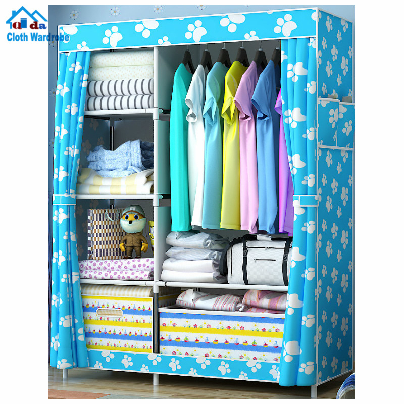 SW portable storage cabinet design assemble bedroom furniture clothes organizer closet cabinet assemble metal cabinet