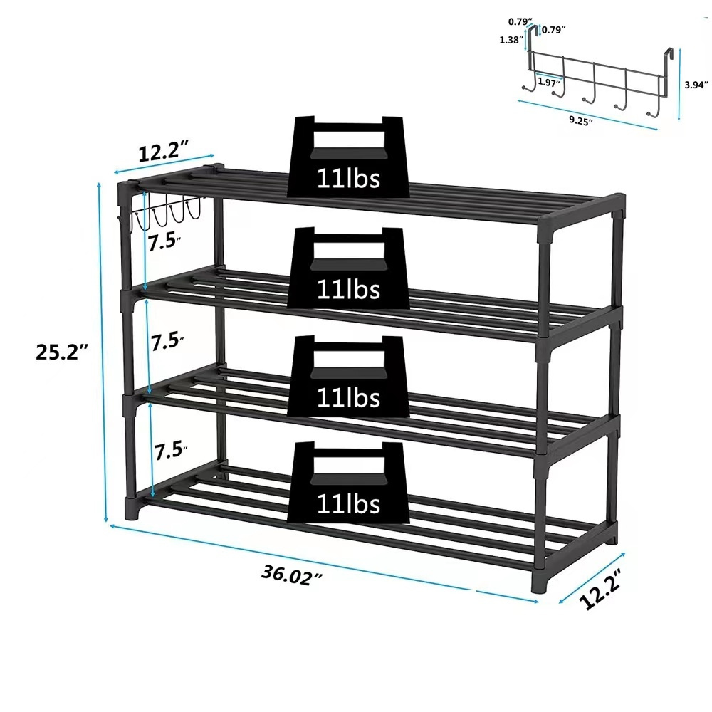 Shoes Rack Box Cabinet Storage 5 Tier Storage Galvanized Rack