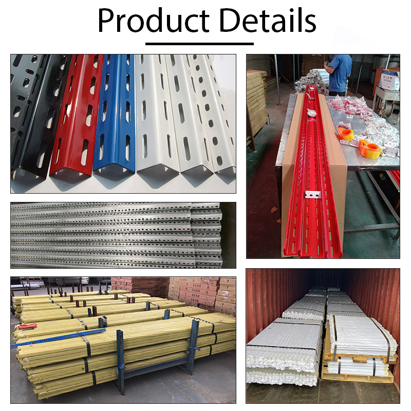 Perforated Powder Coated Steel Iron Angle Shelf / Slotted Angle Bar