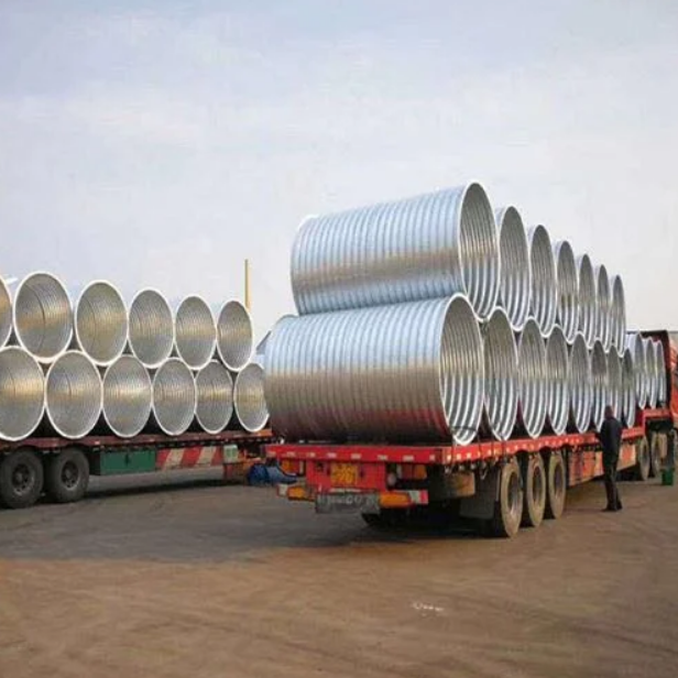 Customized Galvanized 40-1000mm Corrugated Pipes  Q235 Tunnel steel culvert pipe Manufacturer