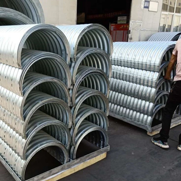 Professional export Galvanized 40-1000mm Corrugated Pipes  Q235 Tunnel steel culvert pipe Manufacturer