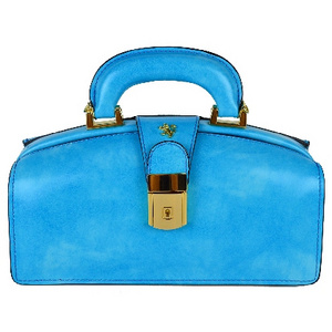 Made in Italy Lady Brunelleschi Bag in cow leather for woman - Radica Sky-Blue