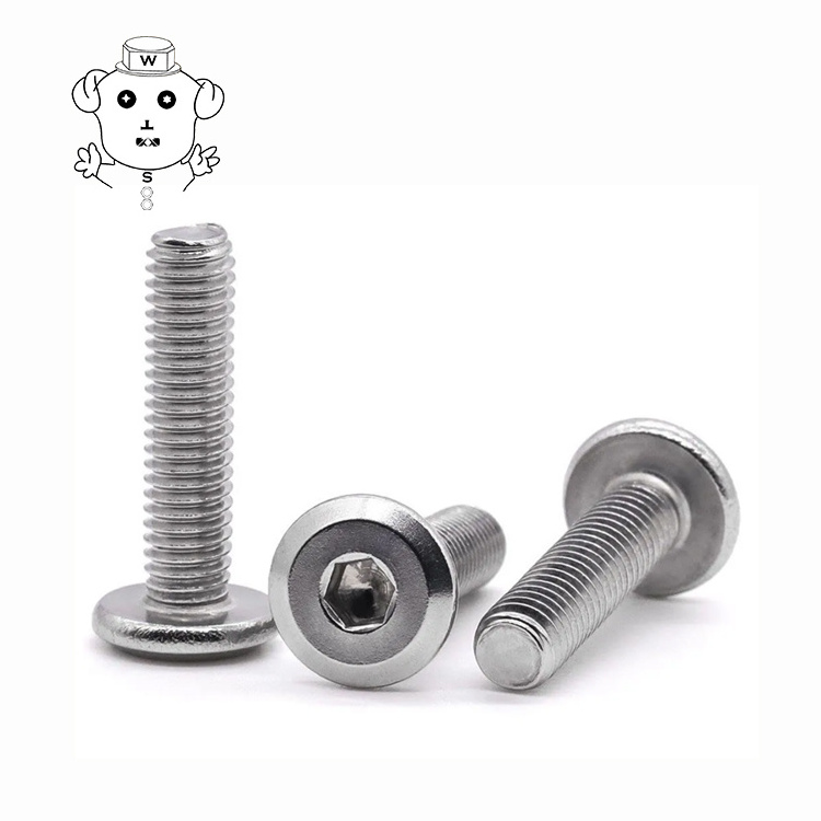 Hex Socket Flat Chamfered Head Fittings for Wood Furniture Stainless Steel Chicago Screw Screws