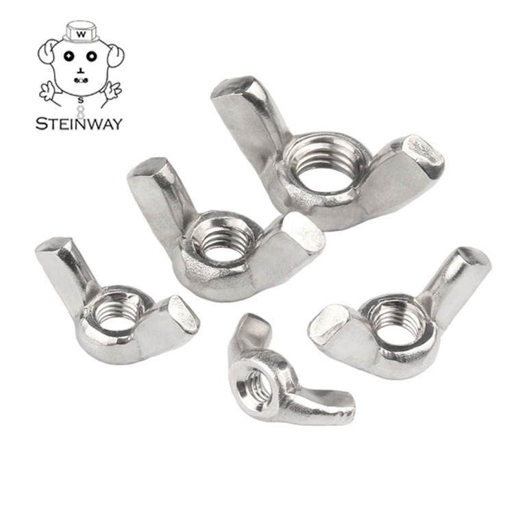 High Quality Stainless Steel Metric M3 M4 M5 M6x16 M8  Square Butterfly Wing Bolts and Nuts