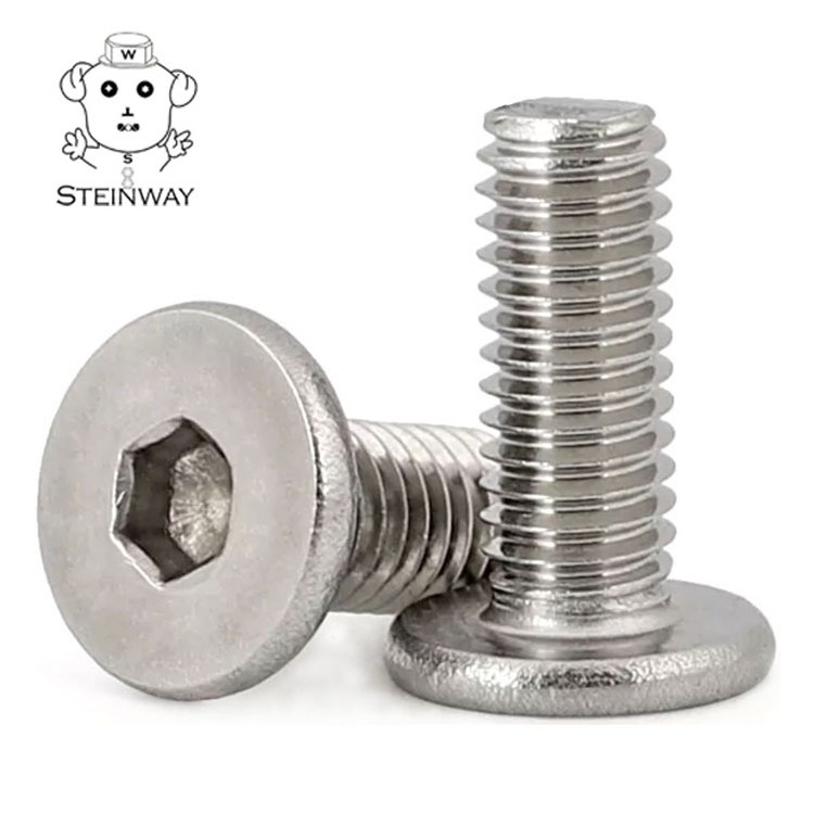 Stainless Steel M6 M8 M10 Bevel Edge Flat Head Hex Socket Furniture Insert Screws Joint Connector Bolts And Barrel Nuts