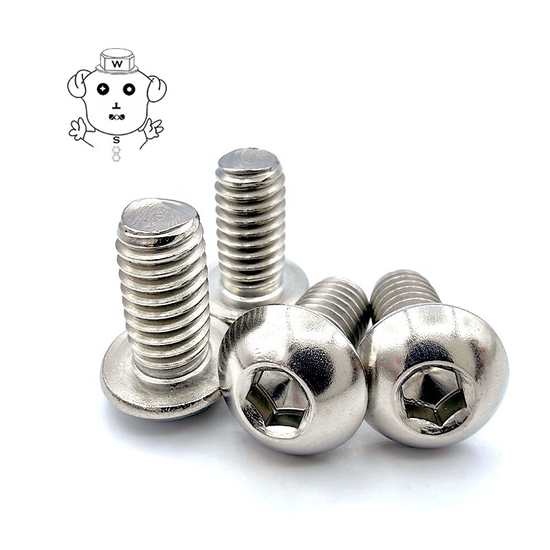 M2 M3 M4 M5 Stainless Steel 304 316 316L A2 A4 Blue Red Nylock patch Hexagon Torx Cross Recess Pan Head Machine Screw