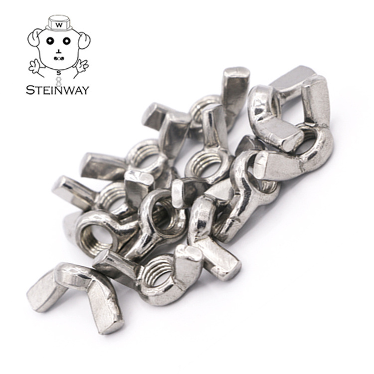 High Quality Stainless Steel Metric M3 M4 M5 M6x16 M8  Square Butterfly Wing Bolts and Nuts