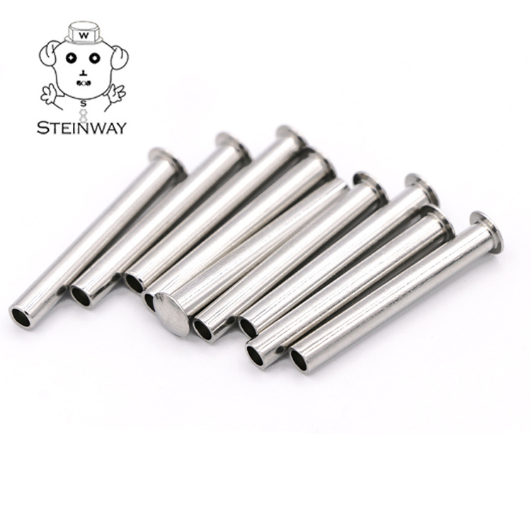 Stainless Steel 304 316 GB873 Truss Head Pan/Round Head Semi Tubular Rivet Pneumatic Brake Lining Rivet 1-32 Rivets