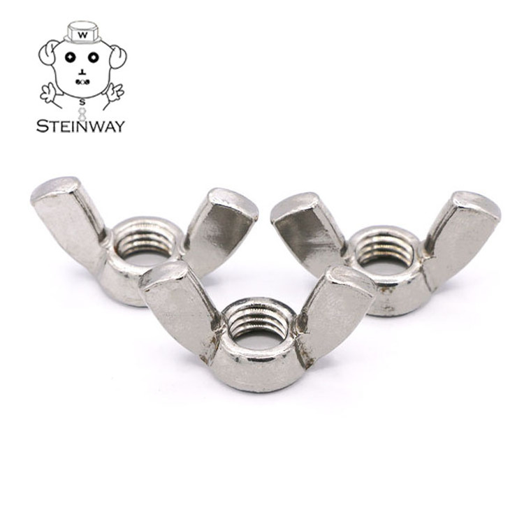 High Quality Stainless Steel Metric M3 M4 M5 M6x16 M8  Square Butterfly Wing Bolts and Nuts