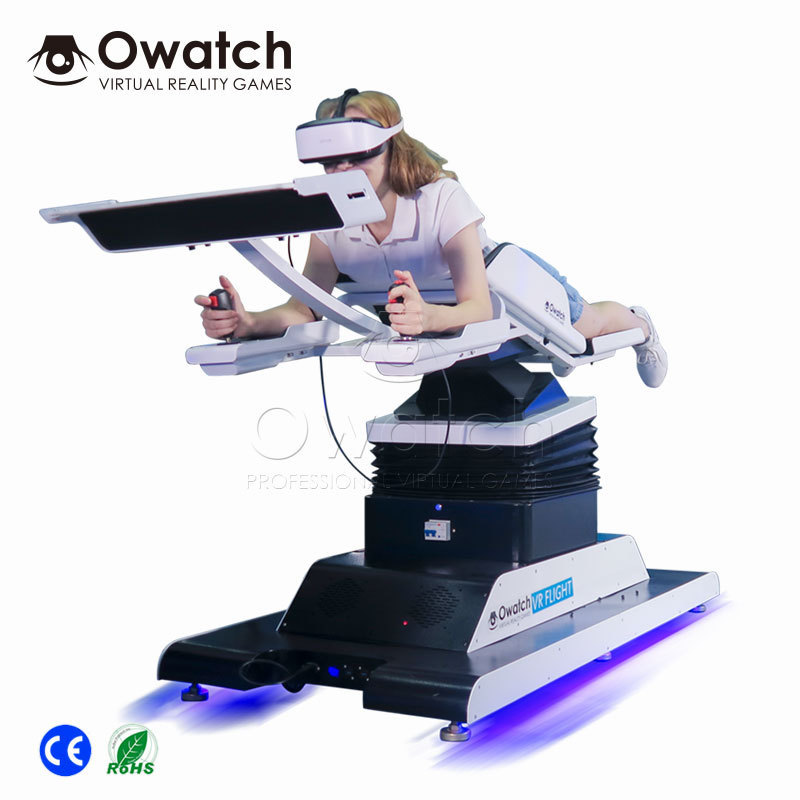 Amusement Device Virtual Reality flying machine Lying Down Flight 9d Vr Simulator with Crank System Platform