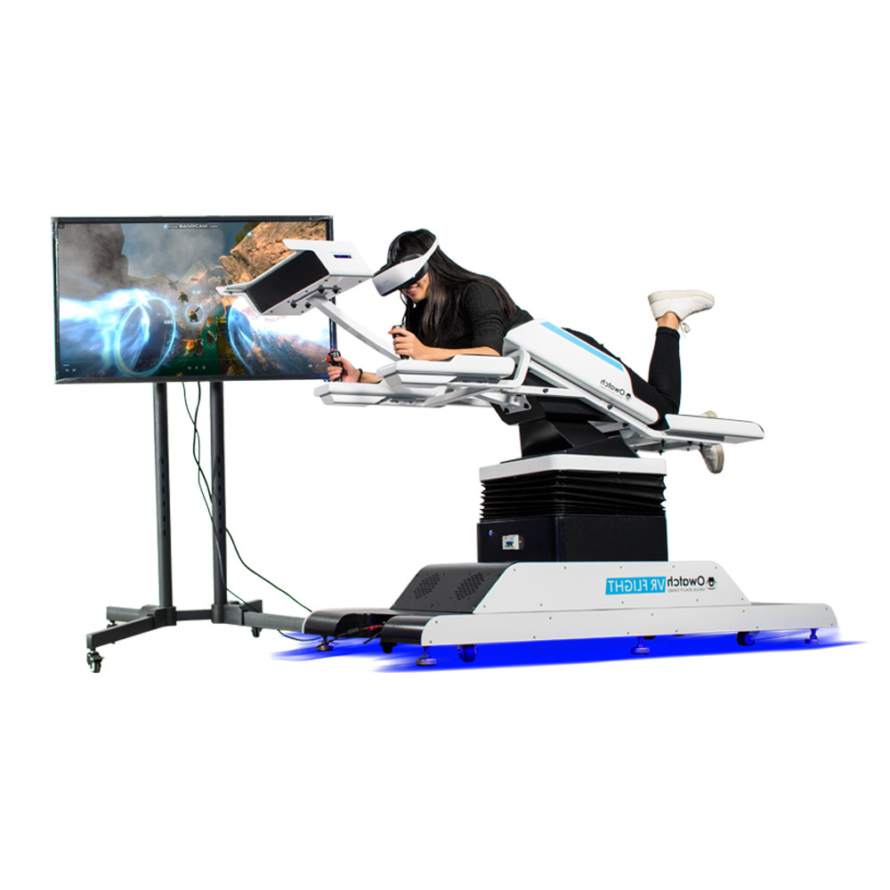 Amusement Device Virtual Reality flying machine Lying Down Flight 9d Vr Simulator with Crank System Platform