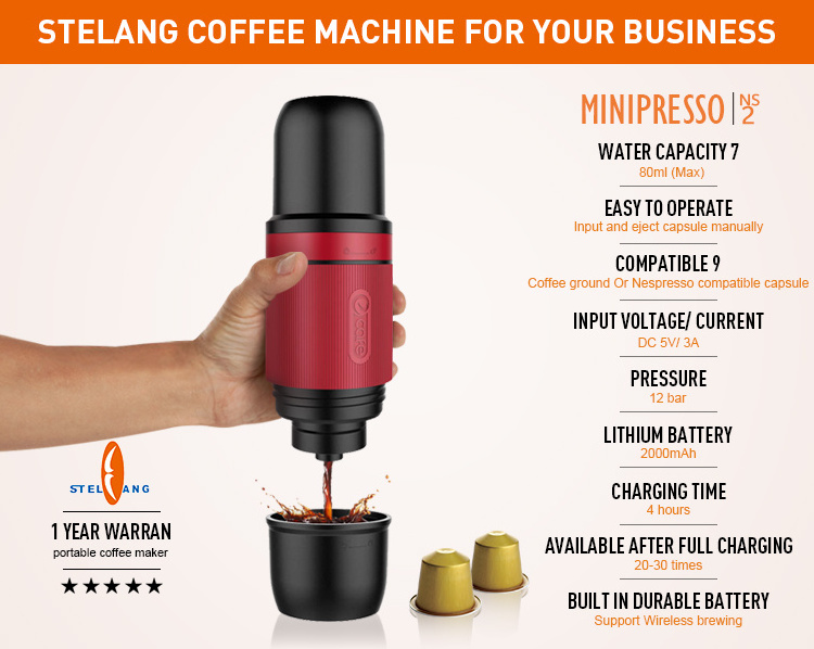 Good Product mini espresso maker portable manual coffee machine for outdoor camping travel