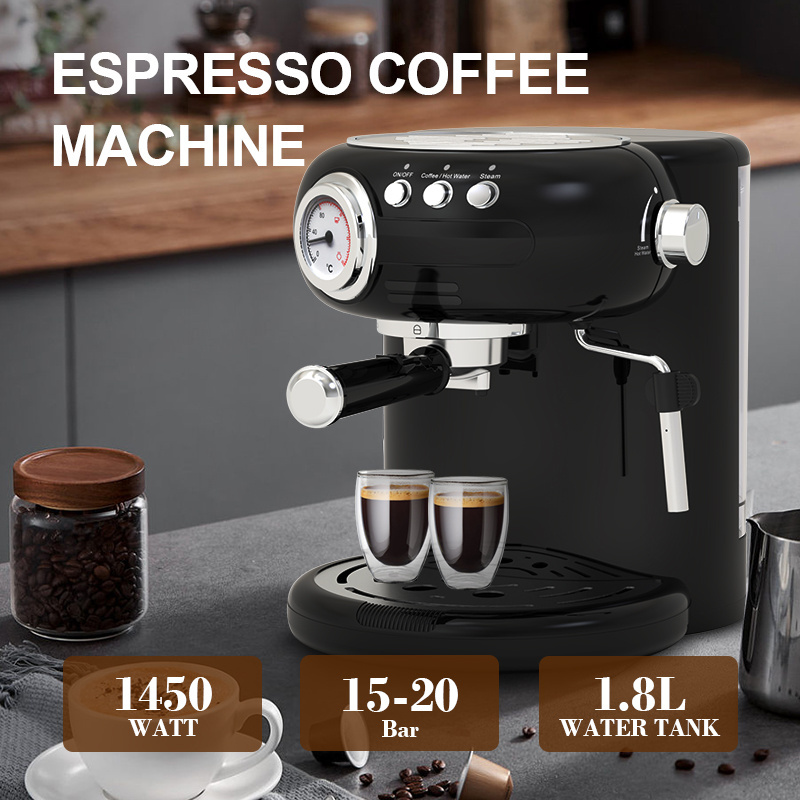 15 Bar Italian Pump Pressure Cappuccino Maker Cafetera Coffee Espresso Machine Maker