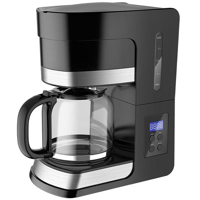 Cafeteras Professional cafeterira electric black porcelain drip kaffee automat ss coffee kettle maker  carafe espresso machine