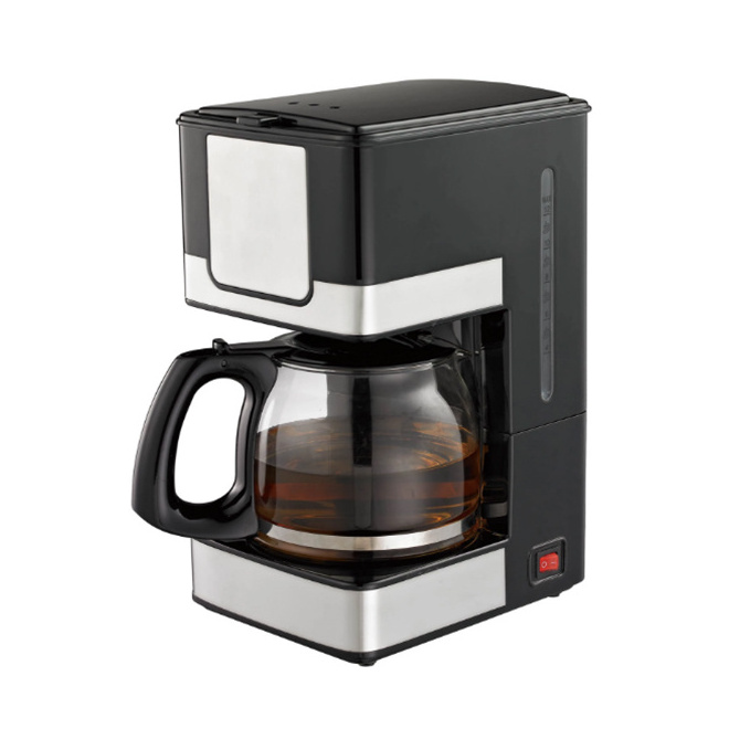 1.5L 900W 10-12 cup drip coffee maker with stainless steel decoration