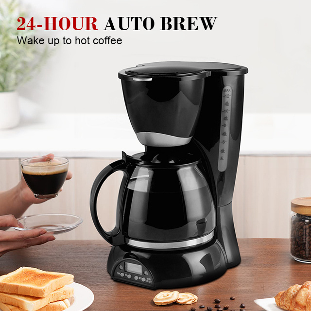 American style automatic drip coffee machine electric drip coffee makers with glass carafe