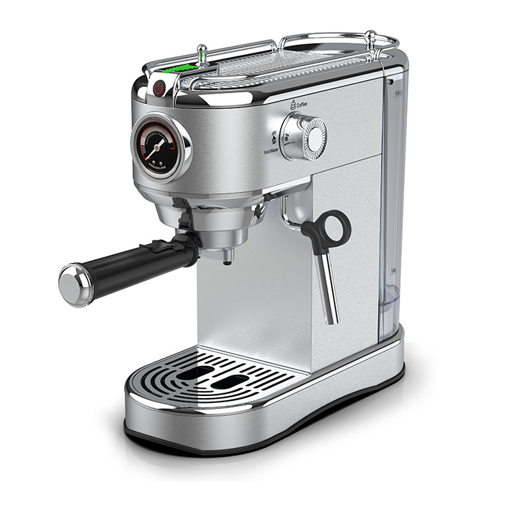 Equipment Electric Stainless Steel Professional Cappuccino Making Espresso Coffee Machine With Milk Frother