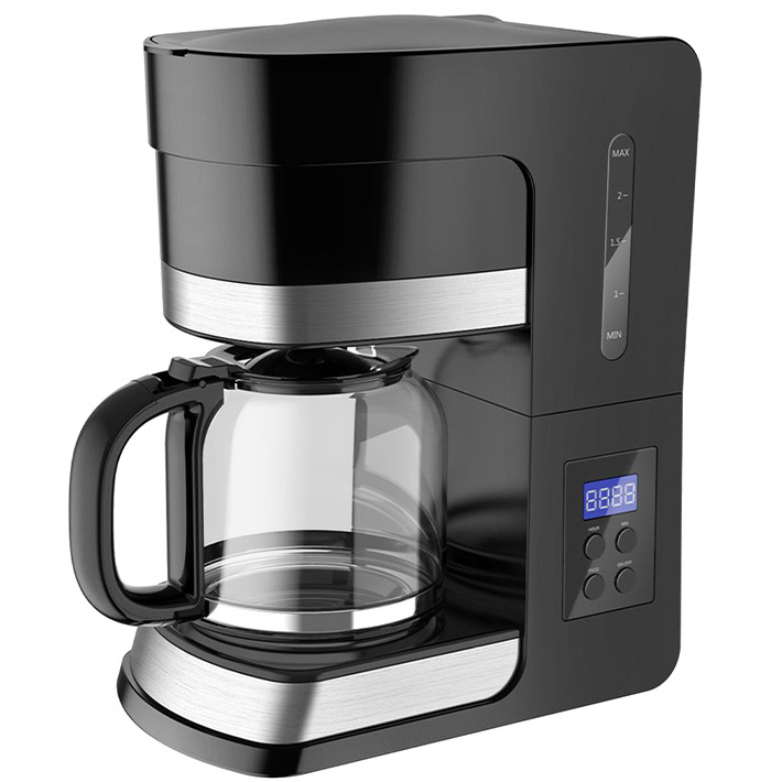 Cafeteras Professional cafeterira electric black porcelain drip kaffee automat ss coffee kettle maker  carafe espresso machine