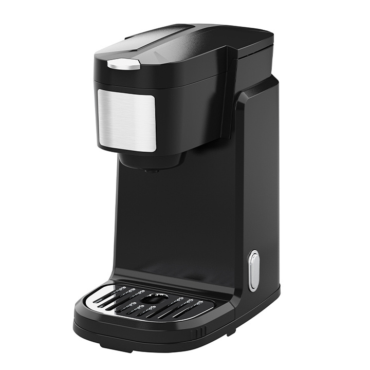 Black Low Watt Ulka Pump Classic Single Serve 2 in 1 Coffee Maker Coffee Brewer For k-Cup