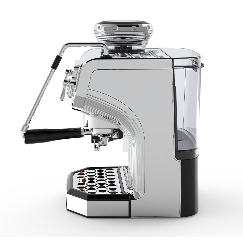 Home Office Automatic Stainless Steel Cappuccino Coffee Making Espresso Coffee Machine With Coffee Bean Tank