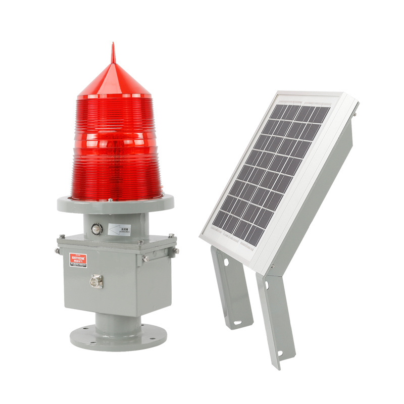 airports bridges tower use medium intensity solar led aircraft aviation obstruction beacon warning Light